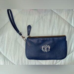 LRP Monogram Navy Wristlet